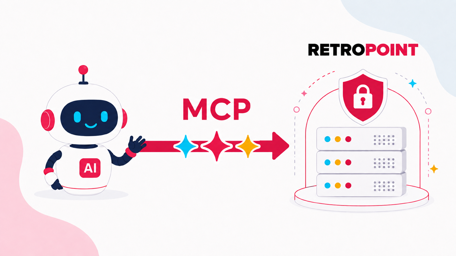 AI-агент подключается по MCP к защищенным серверам RetroPoint